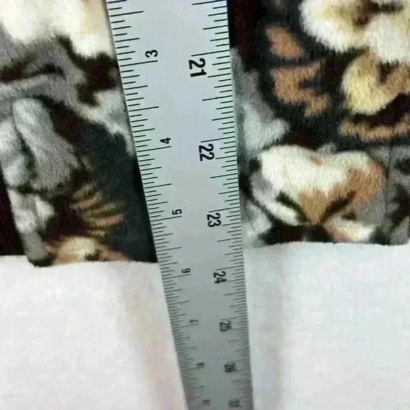 Isaac Mizrahi Live! Jacket Women’s Size Medium Floral Fleece Zip Front Bomber - Picture 8 of 8